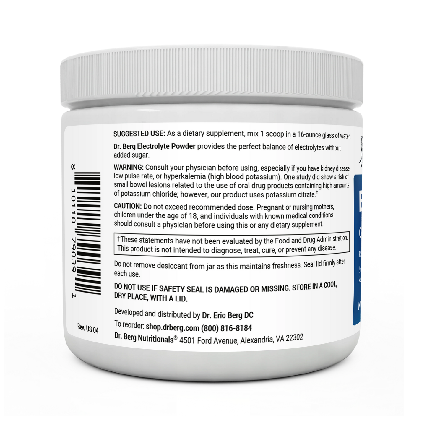 Electrolyte Powder with 1000 mg of Potassium with Magnesium